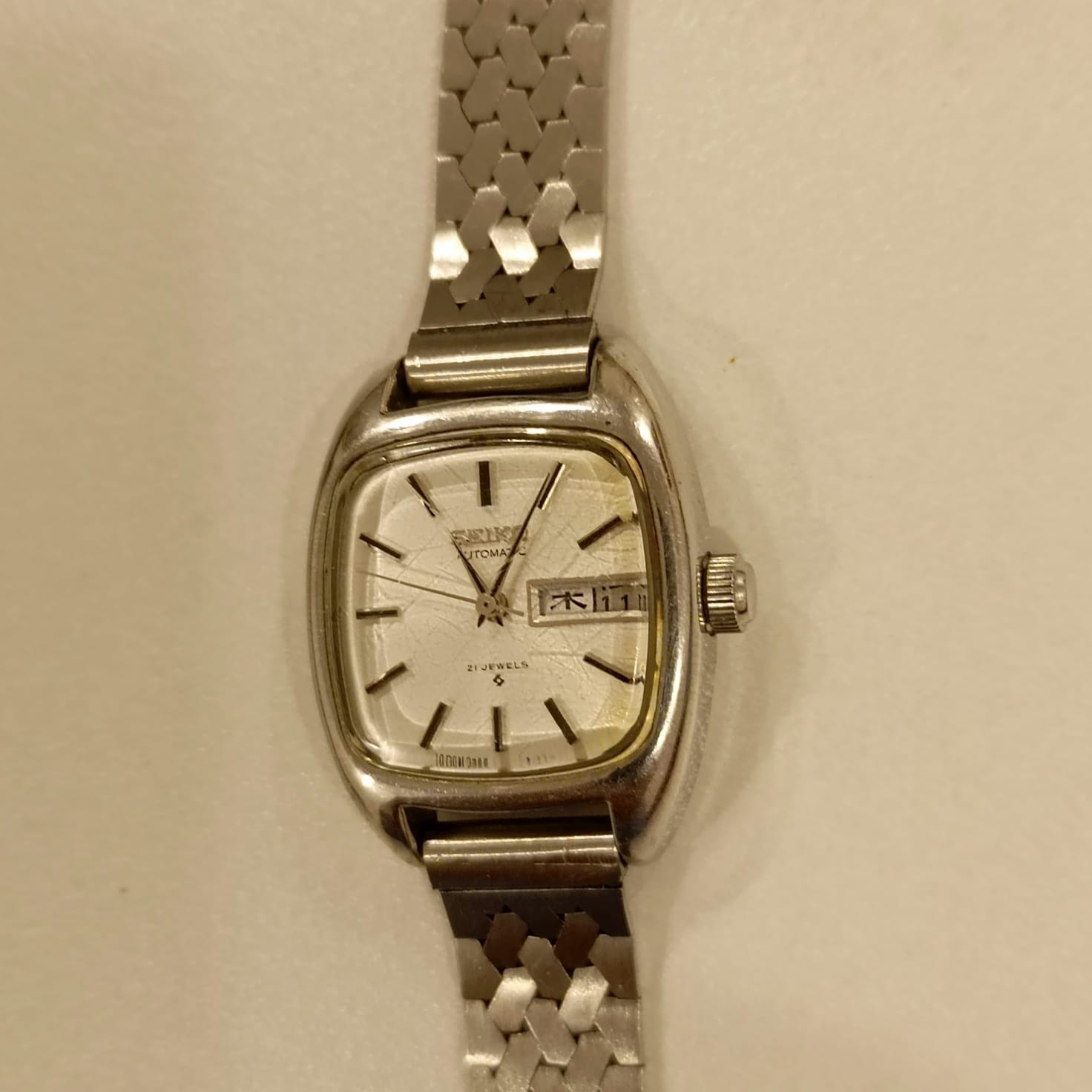Vintage Seiko Automatic 2706-3030 Ladies Watch 21 Jewels Day/Date Japan Made