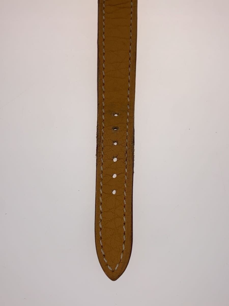 HERMES Watch Quartz Kelly Non-Waterproof Leather Gold Brown Leather Band Women’s