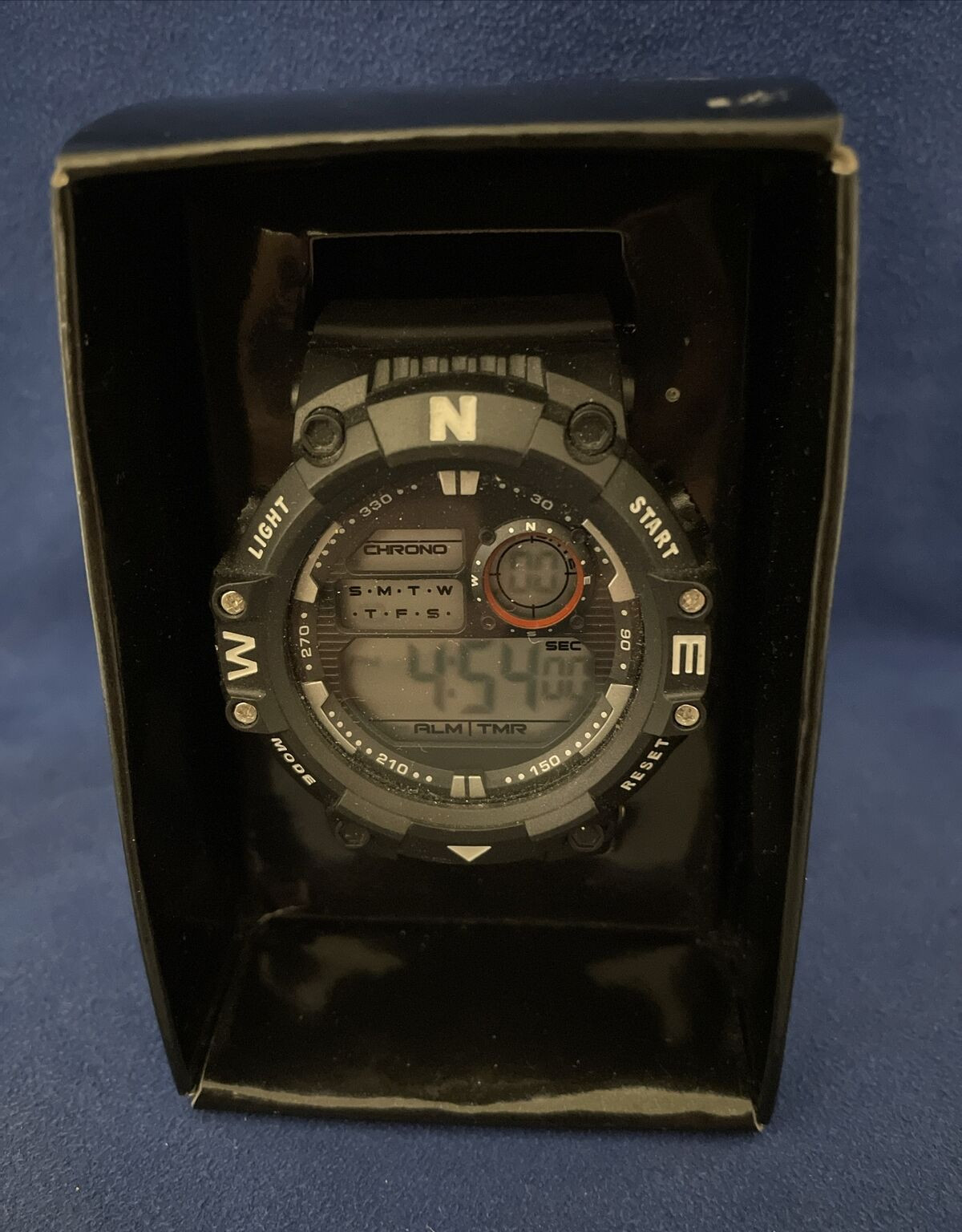 CVS Men’s Digital LED Electronic Military Sport Alarm Wristwatch NIB