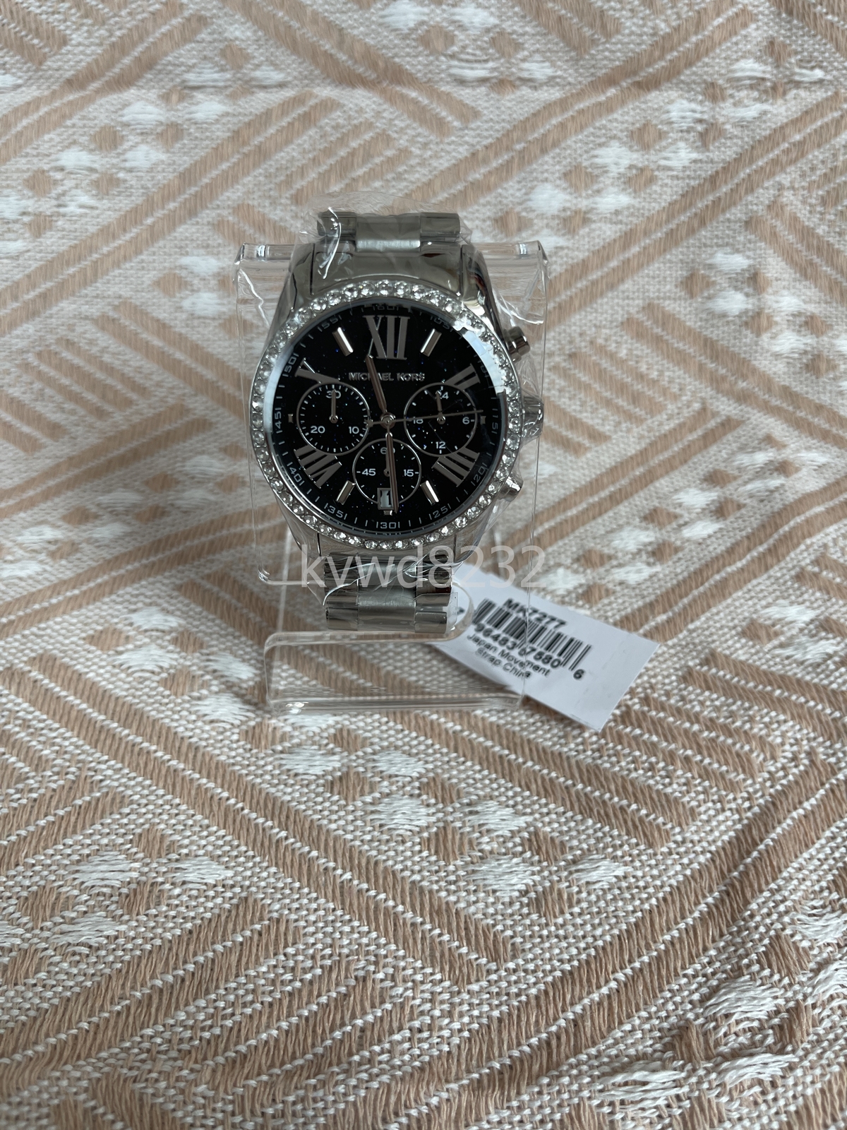 Michael Kors Womens Lexington Lux Pave Glitz Watch, Blue Sparkle Dial, Crystals