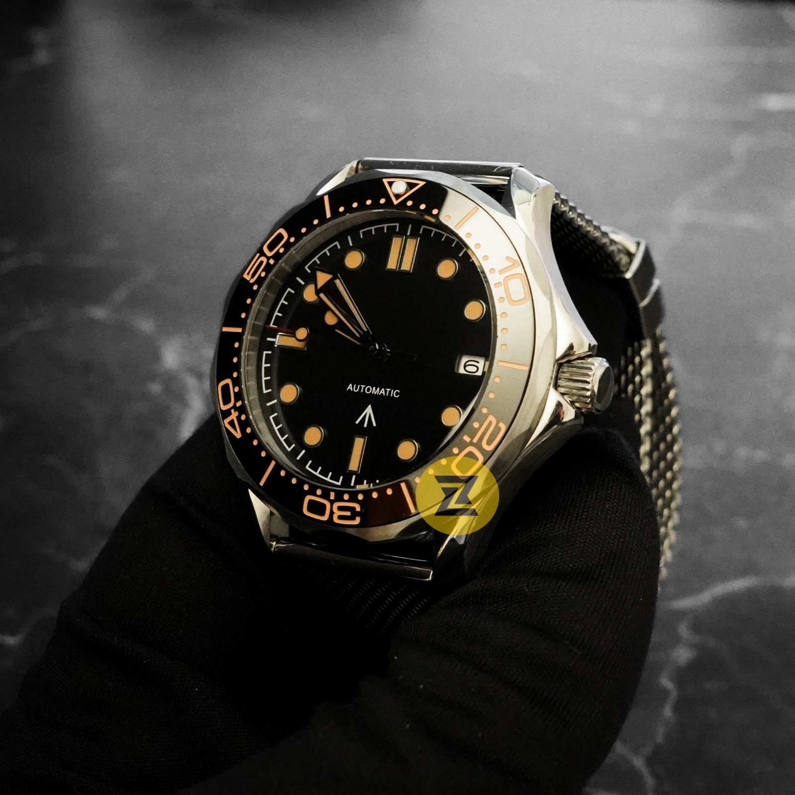 Custom Made 41mm Black Vintage SMP 300 Diver Style Watch w/ NH35 Automatic