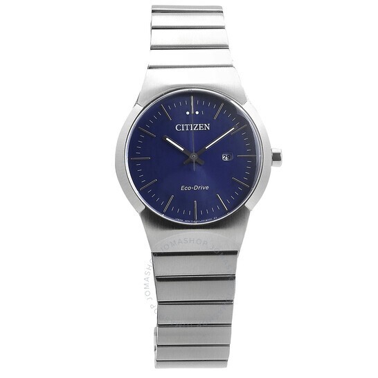 CITIZEN EW2670-53L AXIOM ECO-DRIVE BLUE DIAL SILVER STEEL BRACELET WOMENS WATCH