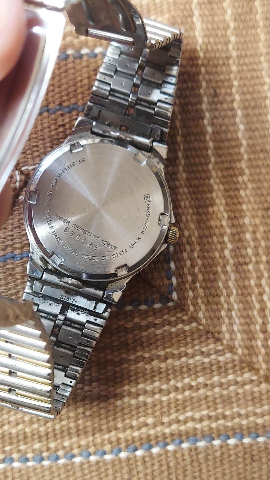 Vtg Seiko Quartz 6923-7059 A4 SQ 100 Gold Tone Men’s Watch Day/Date PARTS ONLY