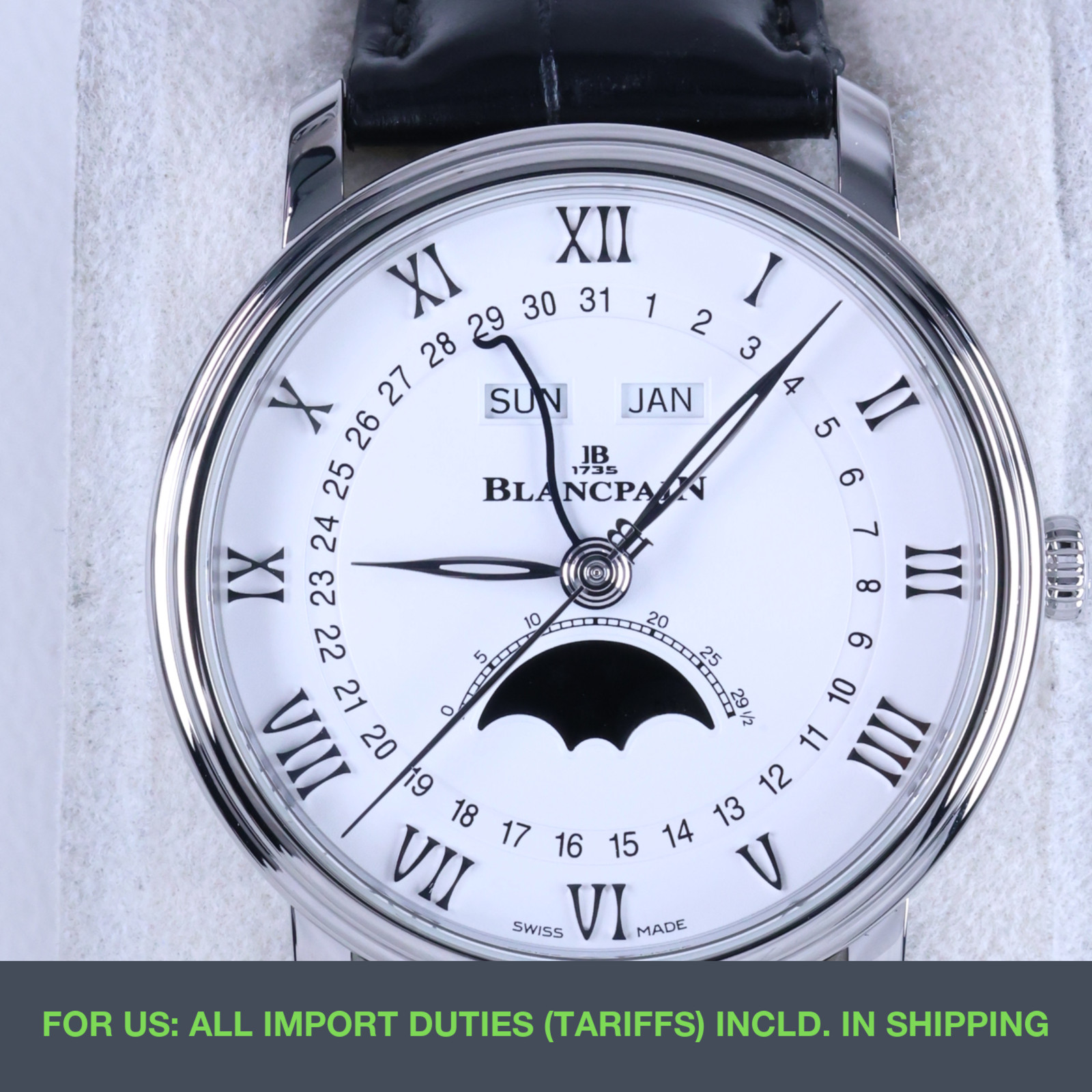 Blancpain Villeret Quantième Complet 6654-1127-55B 40mm White Dial Full Set