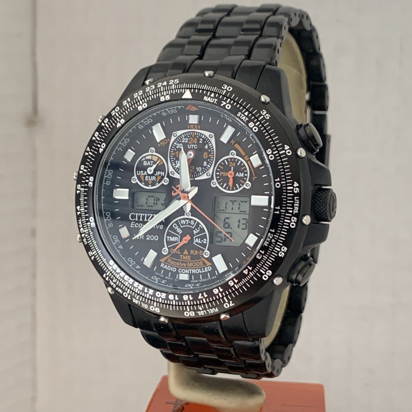 Citizen Men’s Eco Drive Skyhawk Black ION Plated S.Steel Bracelet JY0005-50E