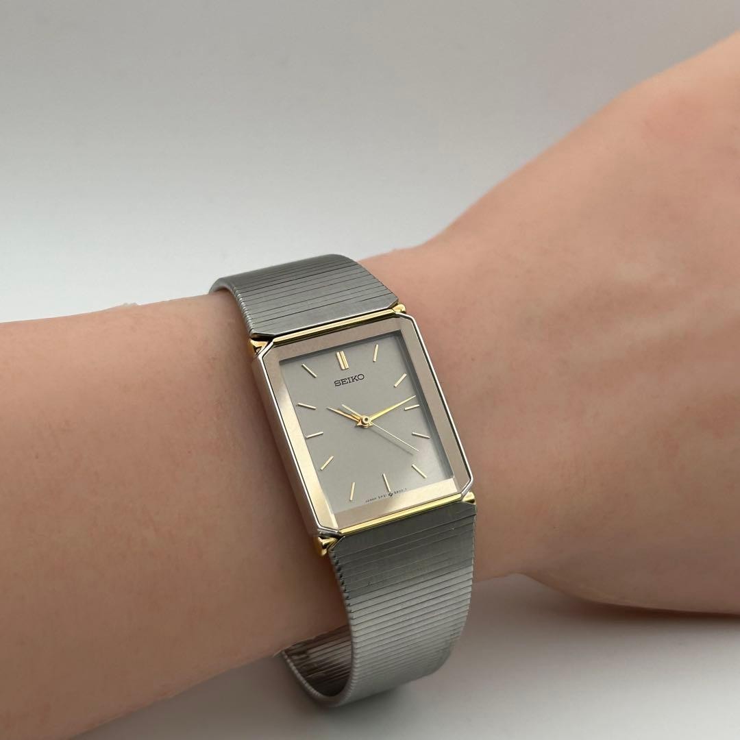 SEIKO 5P31-5A80 Rectangular Quartz Dress Watch