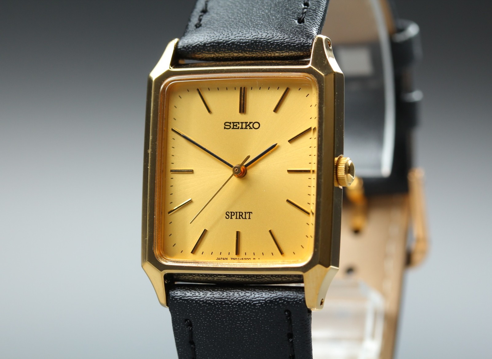 [Near MINT] Seiko Sprit 7N01-5180 26mm Tank SGP30 Gold Quartz Men’s Watch