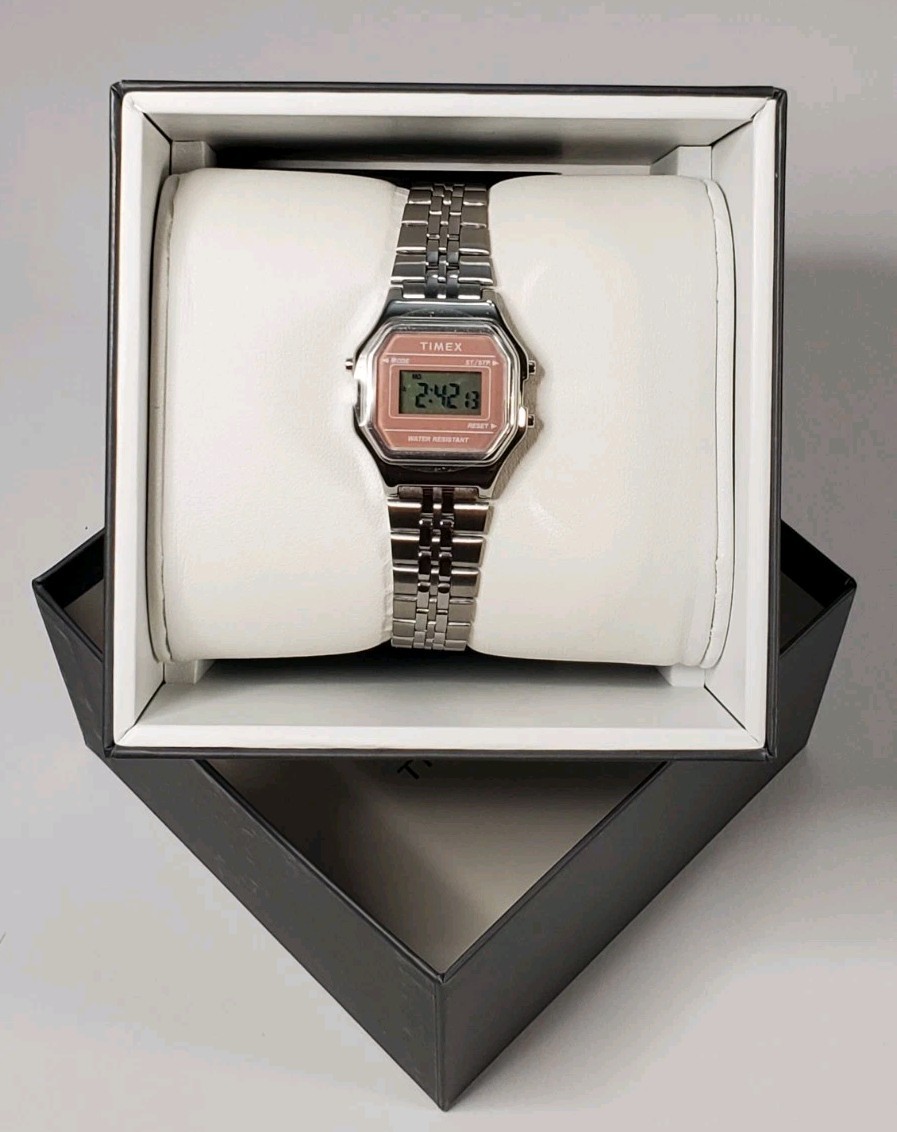 Timex Women’s Watch T80 Pink and Grey Dial Digital Watch | 27mm