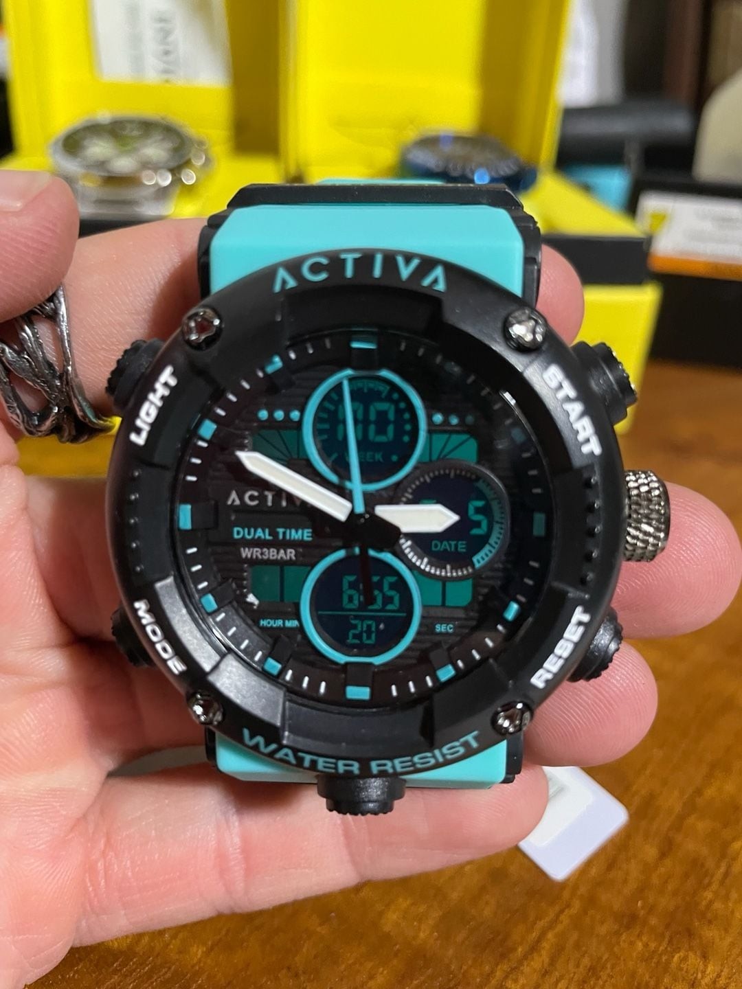 Activa X Invicta Digital Men’s Watch – 52mm, Teal, Blue (ACW8038-003)