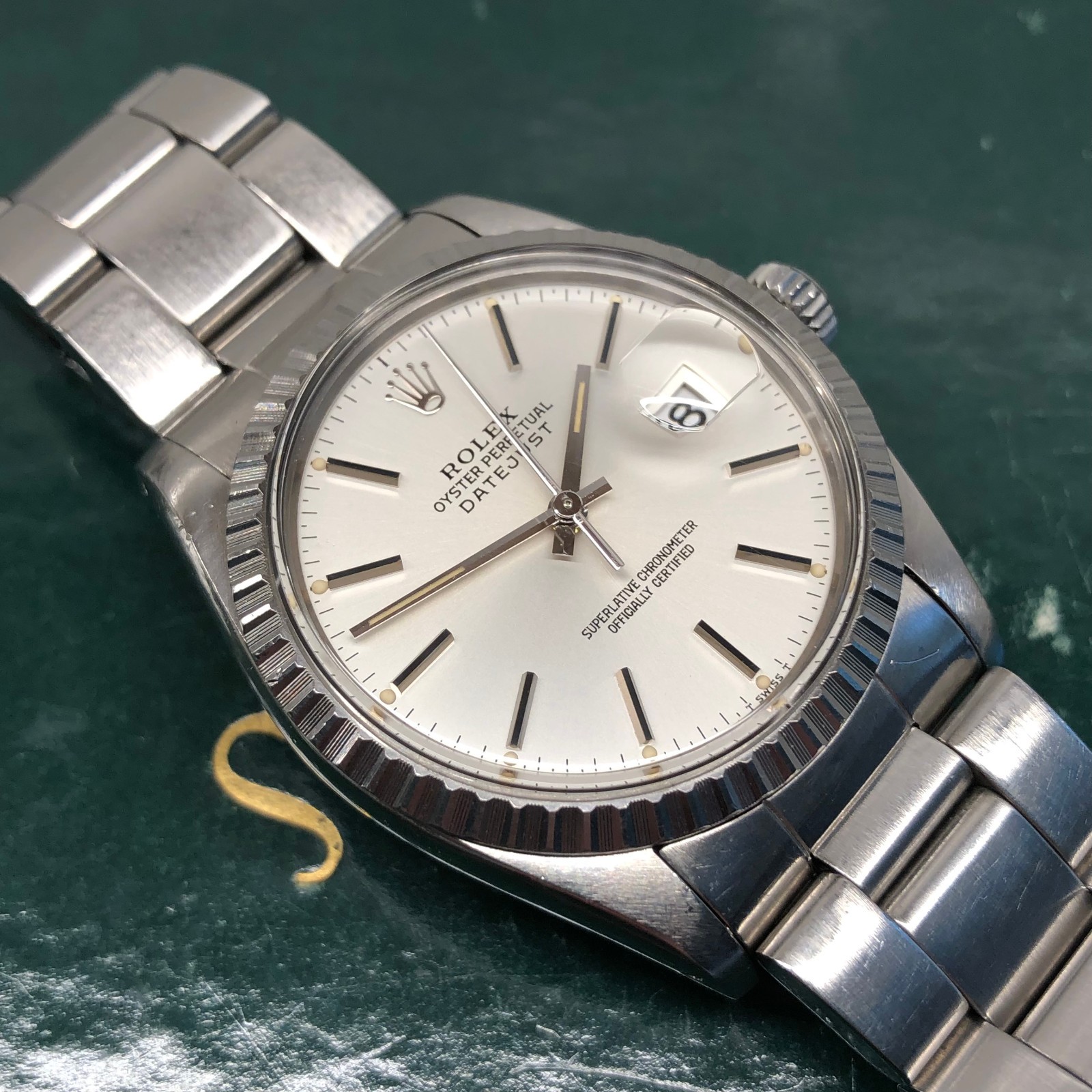 Rolex Datejust 16030 “IBM” Steel Engine Turned Automatic Watch