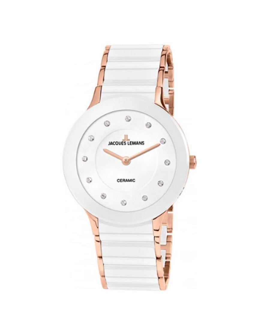 JACQUES LEMANS Women Analog Quartz Casual Watch Classic Dress White Dial Waterpr
