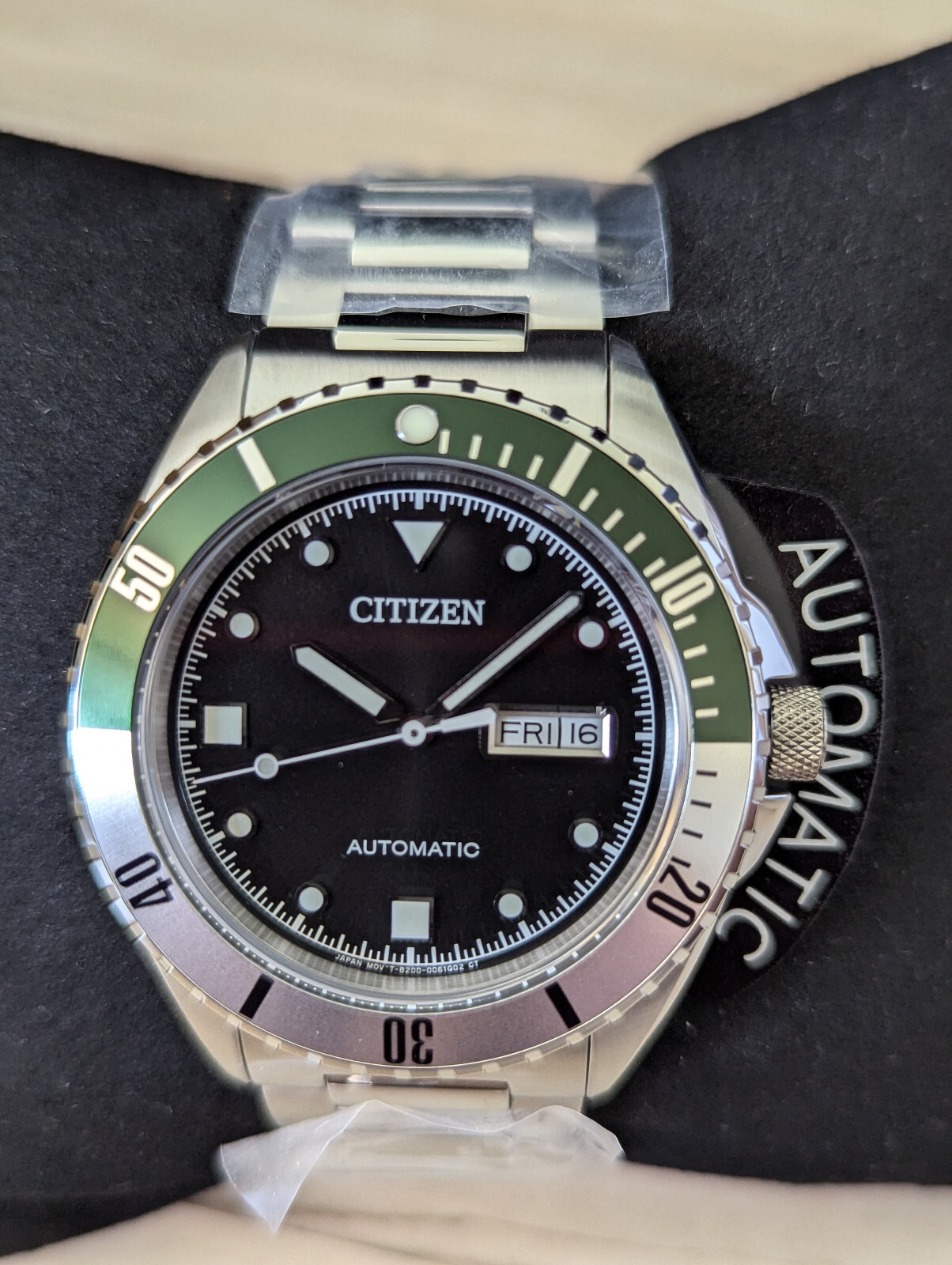 Citizen Automatic Sapphire Crystal Black Dial Sports Watch NH7531-50E