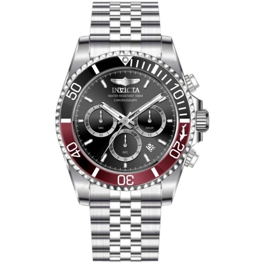 Invicta Pro Diver Chronograph GMT Quartz Black Dial Coke Bezel Men’s Watch 49838