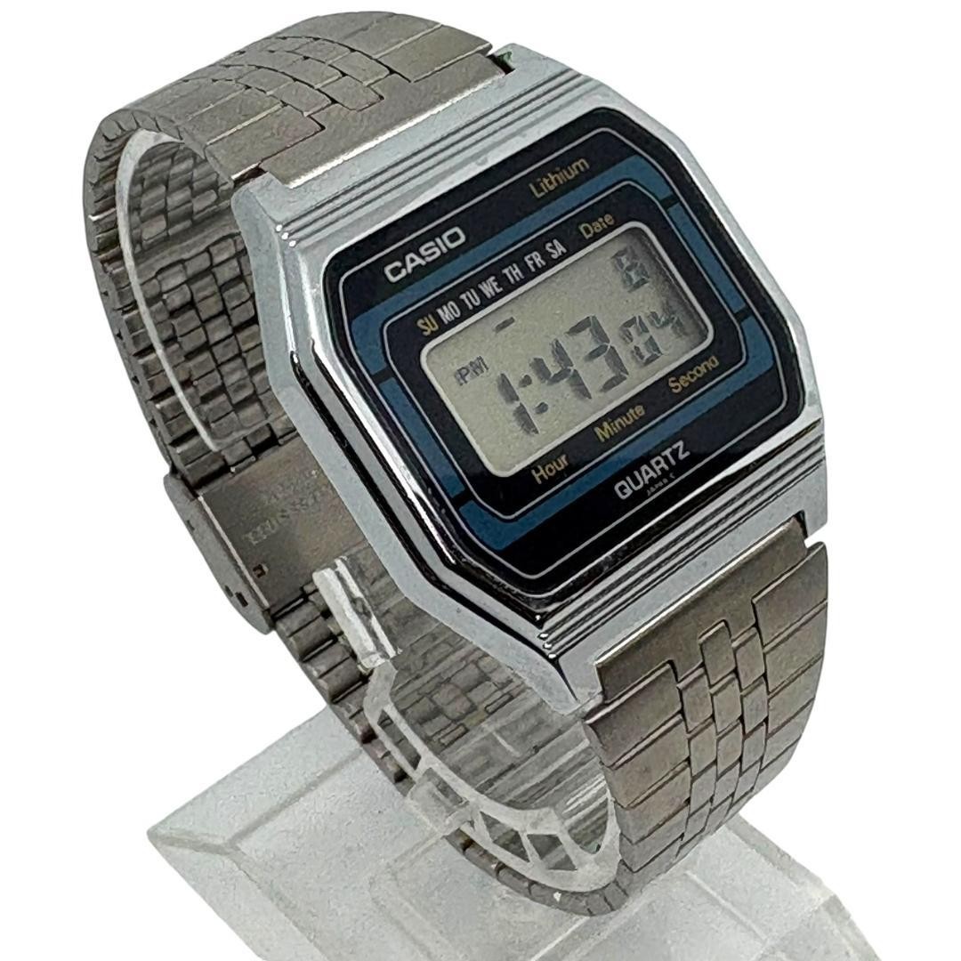 Vintage Casio Lithium Quartz 155 B817 Digital Watch Japan Made SS Band New Batt