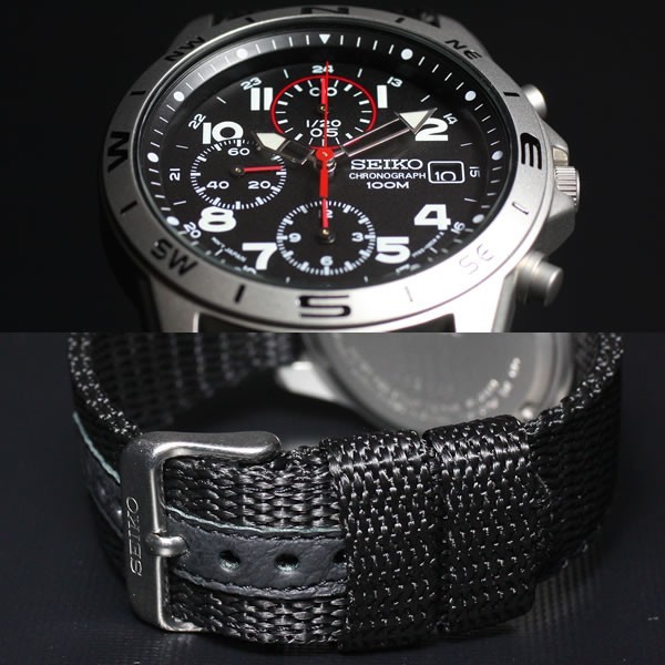 Brand New SEIKO SND399P1 Black Chronograph 100m Men’s Watch In Box From Japan