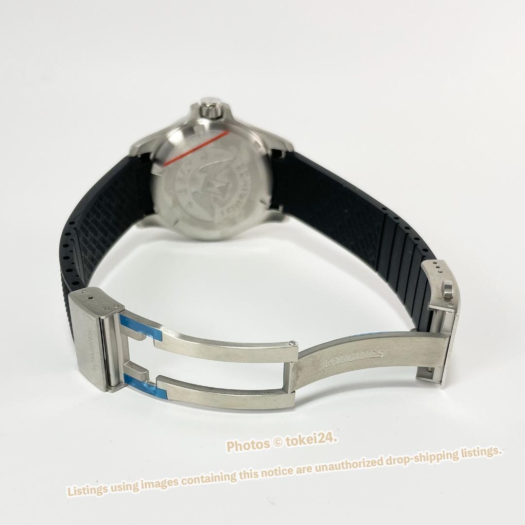 Longines Conquest V.H.P. QZ L3.716.4 Black Quartz Watch Japan 0612354