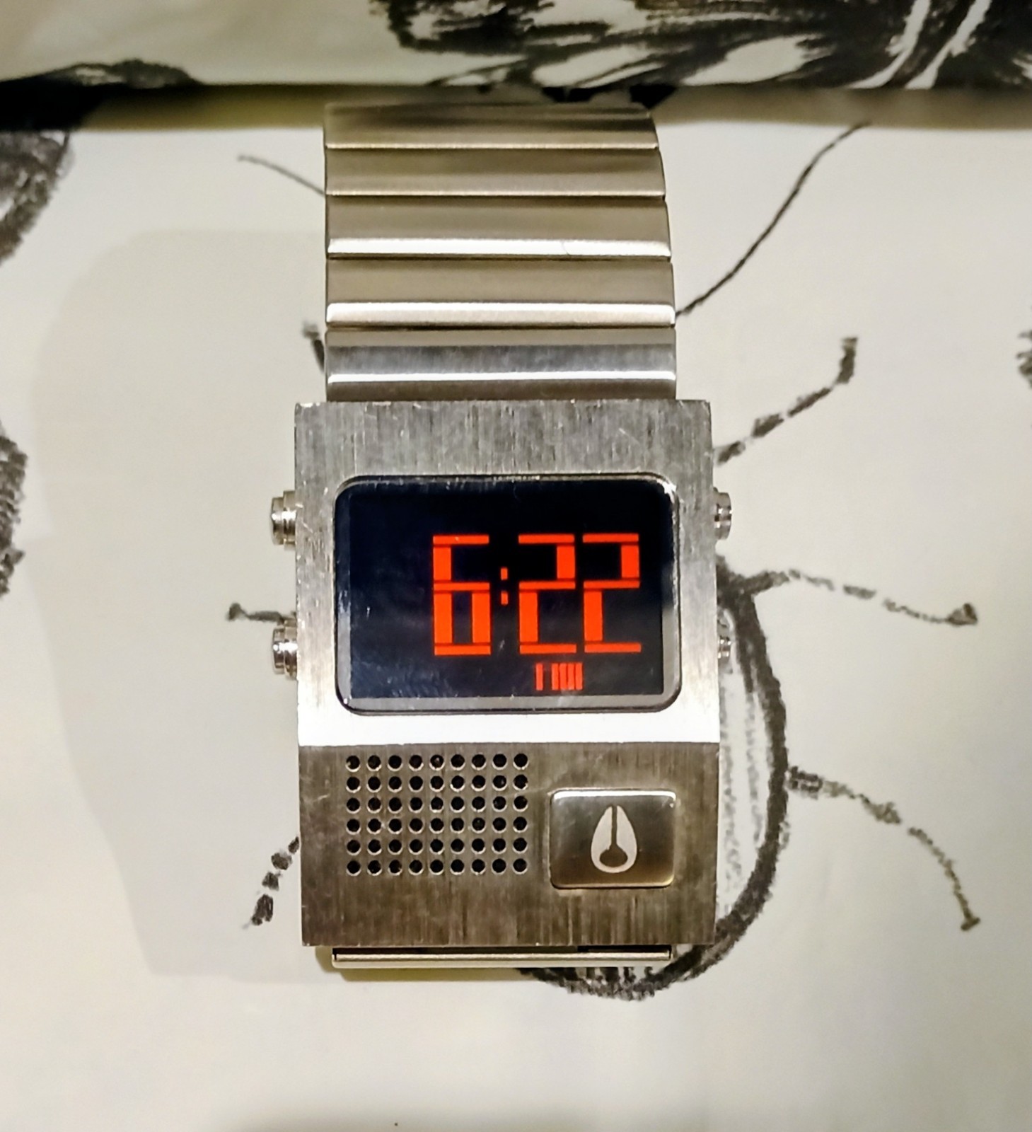 Nixon The Dork Mens A400 stainless steel watch I’m So Cool Great condition