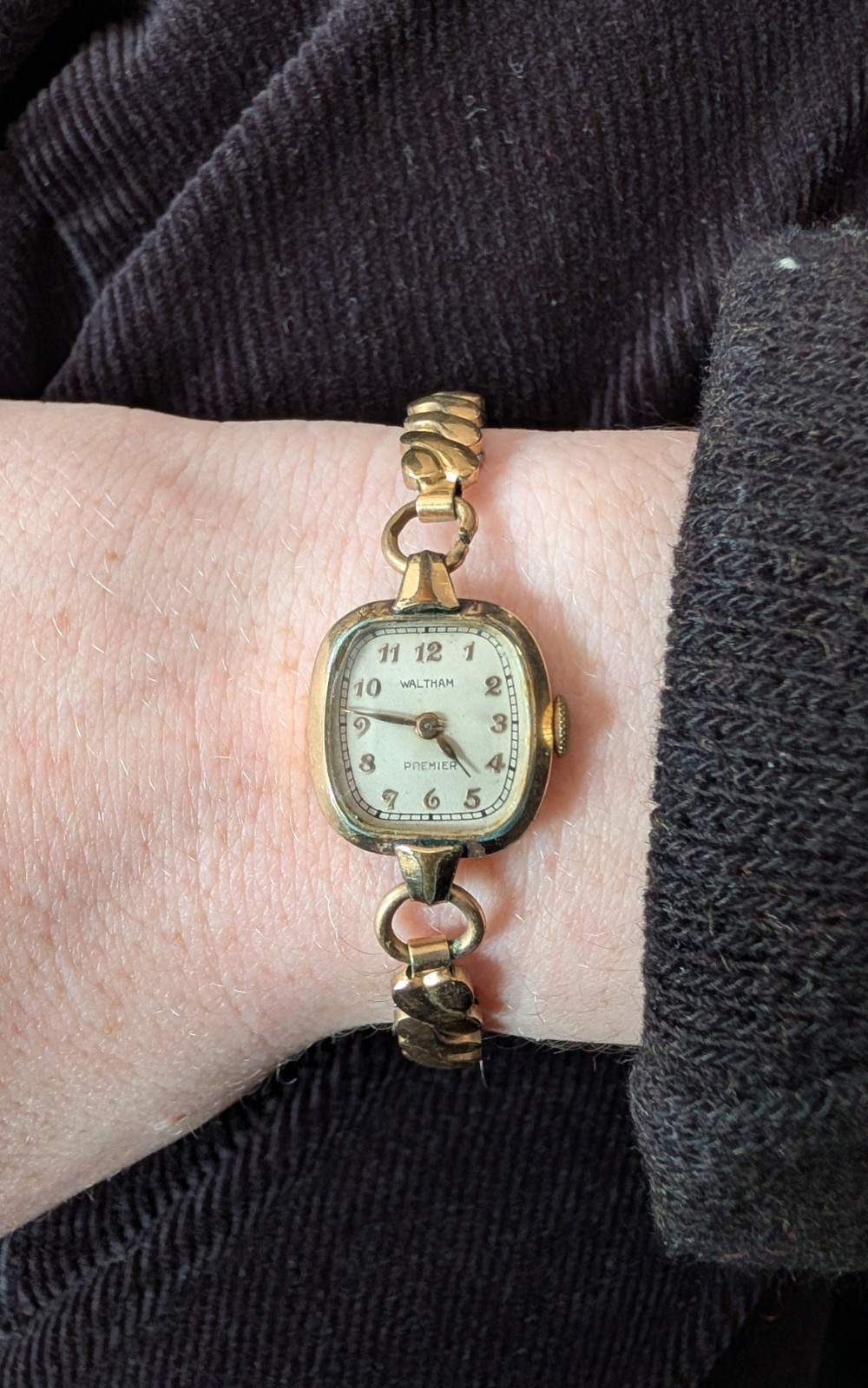 Vintage Ladies Gold Colored Waltham Premier Watch