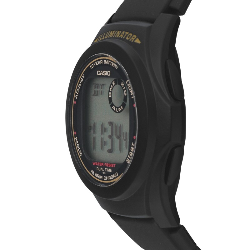CASIO Digital Men’s Watch F-200W-9ADF 44.1mm Black Resin