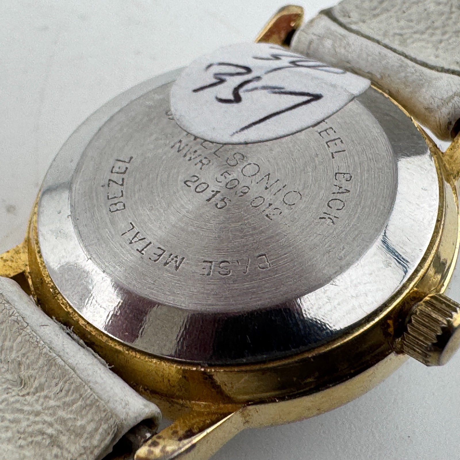 VTG Watch-it Quartz Watch Women Moon Phase Gold Tone Leather Analog New Battery