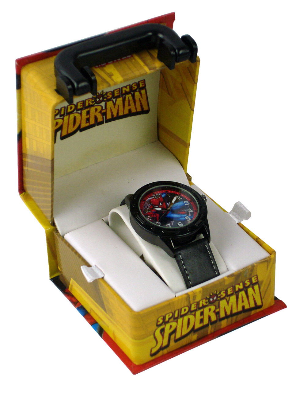Spider-Man Spider-Sense Collector’s Analog Watch Leather Band Marvel Comics New
