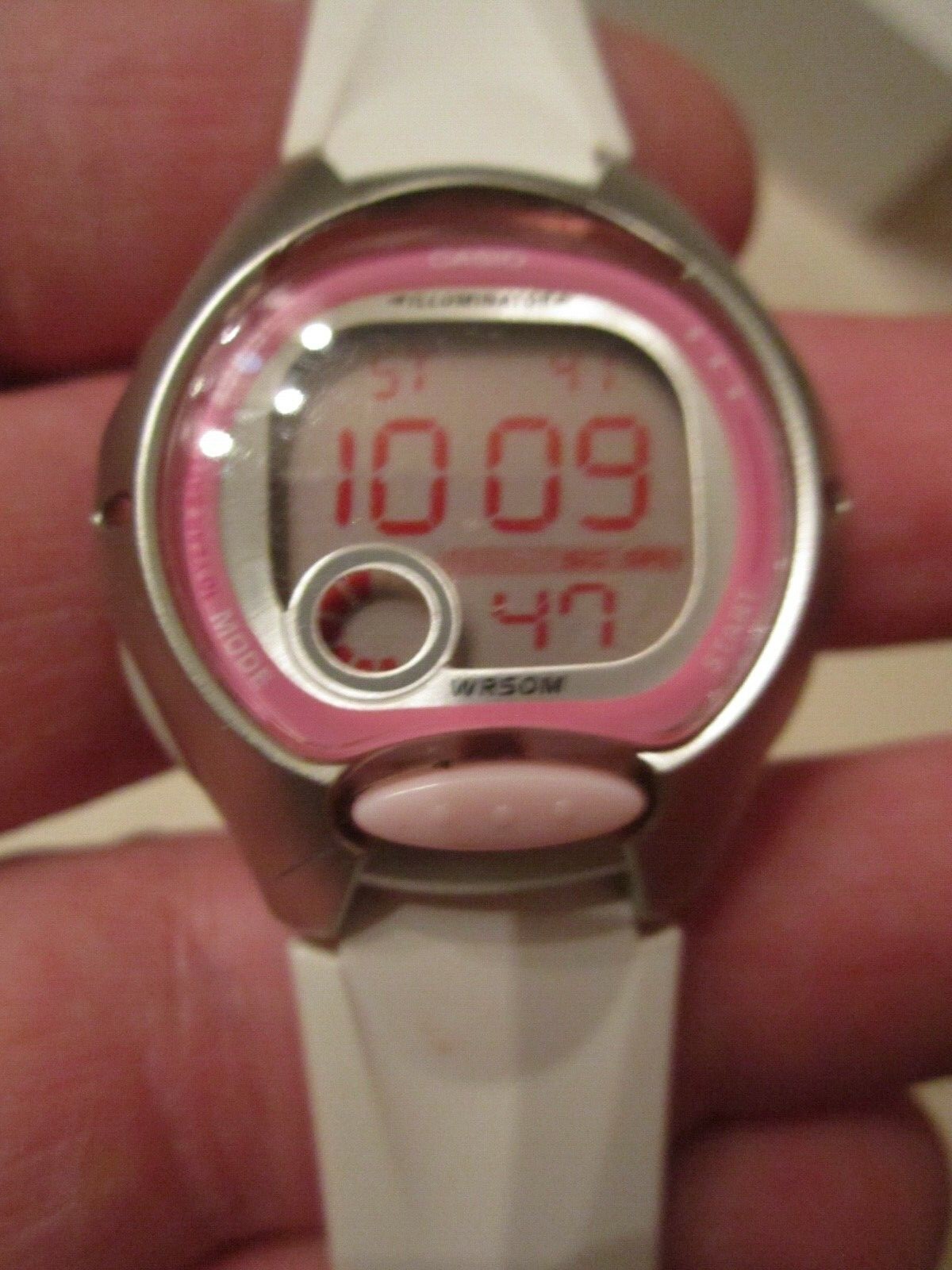 LADIES’ CASIO ILLUMINATOR – WHITE PINK AND PURPLE – 2672 – BBA-36