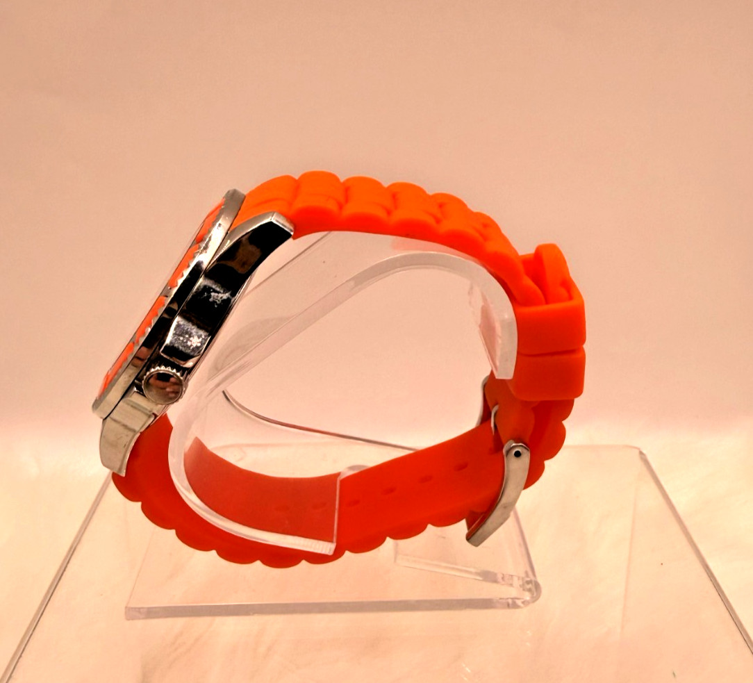 Versus By Versace Tokyo Orange Dial & Rubber Band W/Versace Watch Bag 3C61200