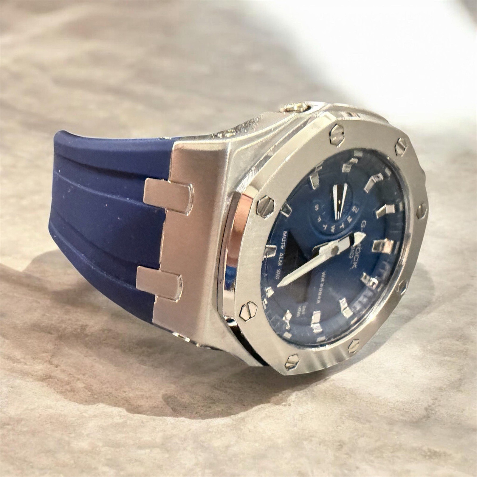 “Casioak” Custom Mod Casio G-Shock GMA-2100 Blue AP Style Watch Brand New
