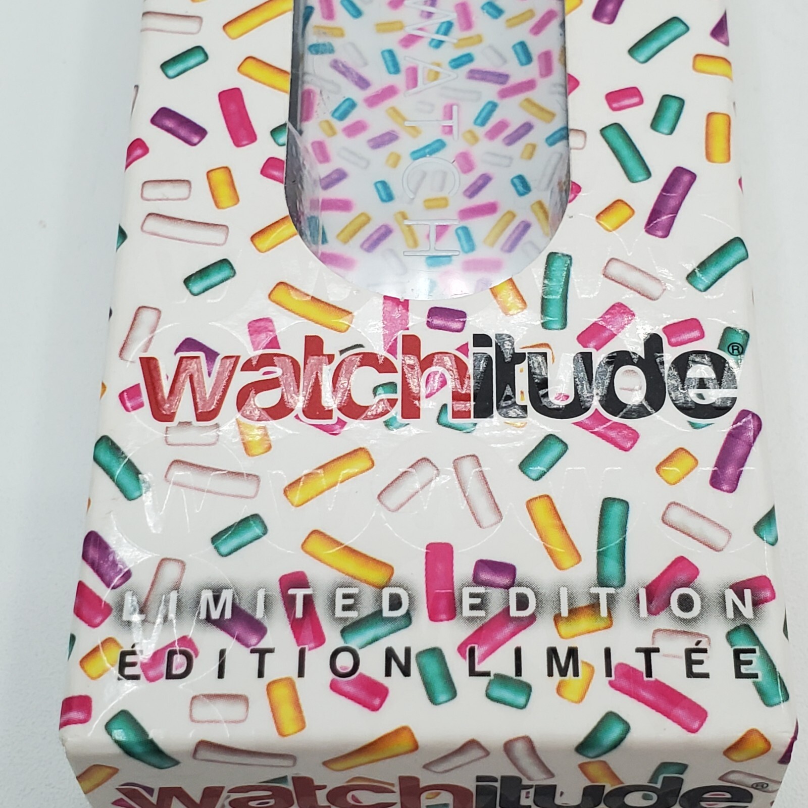 Watchitude Sprinkles Adult Watch 450 White Slap Band Limited Edition New READ