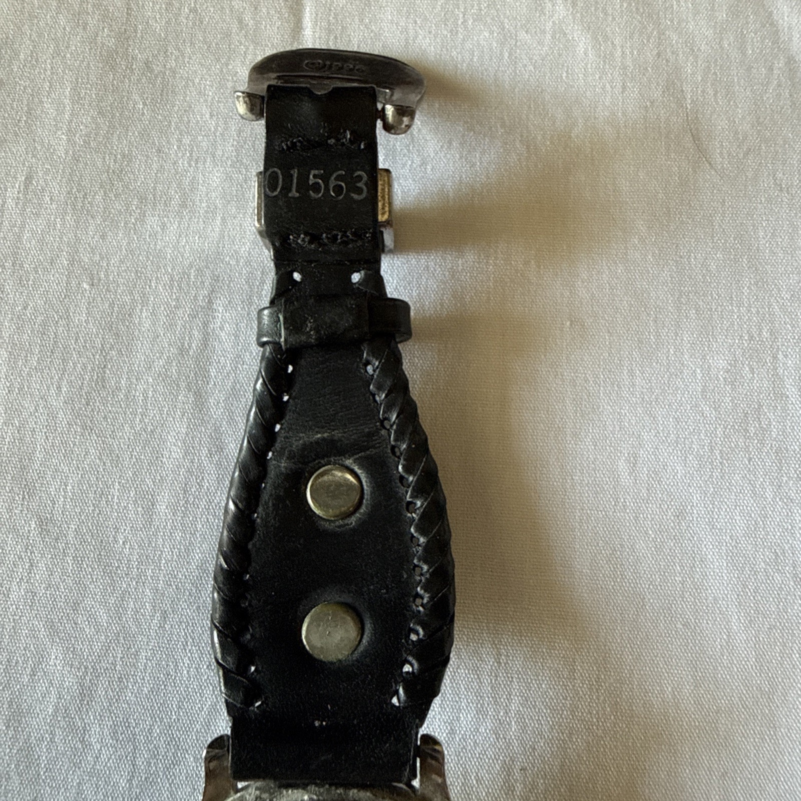 Vintage Silver Creek Western Concho Leather Watch Southwestern Quartz Need Batt.