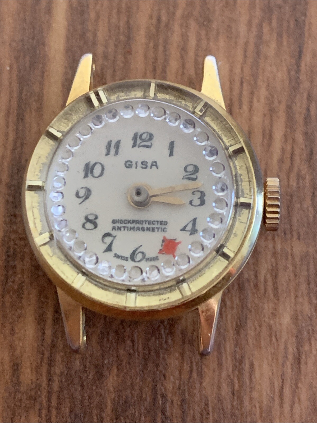 Vintage Gisa Manual Wind Watch Over Wound Needs Repaired 1 Jewel