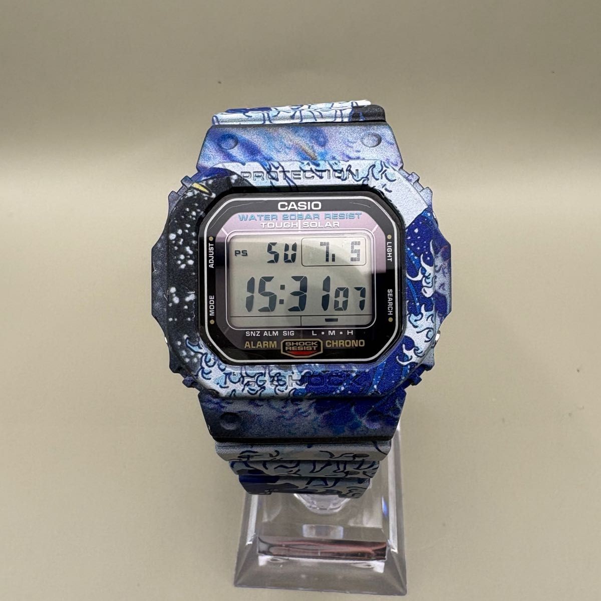 CASIO G-SHOCK G-5600E Blue Wave Tough Solar Watch