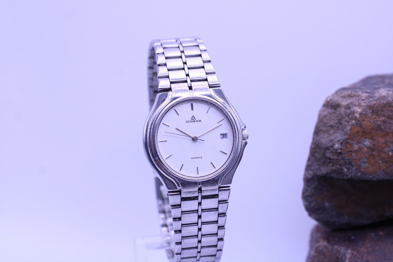 DUGENA QUARTZ UNISEX WRIST WATCH 32.5mm NEW BATTERY RUNS (FM)