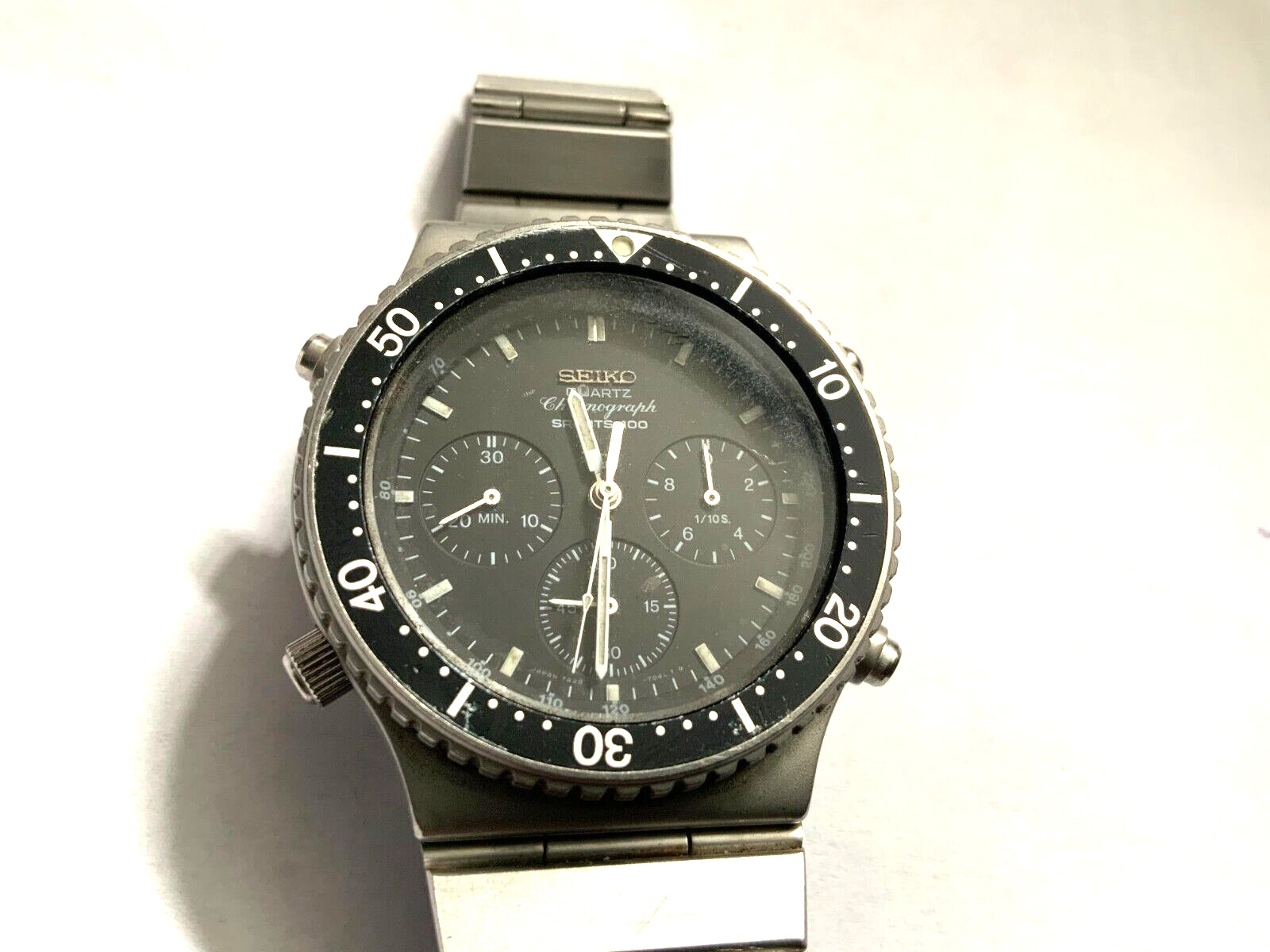 Vintage 1982 Men’s Seiko Chronograph Sports 100 Wristwatch 7A28-7049