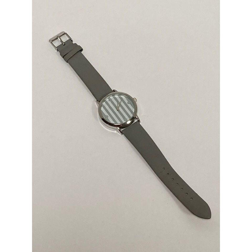 Vintage MSPCI Grey and White Striped Watch Numberless