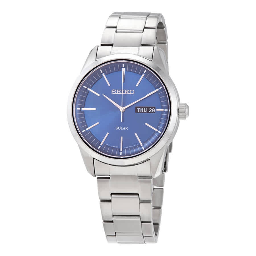 Seiko Solar Blue Dial Stainless Steel Men’s Watch SNE525P1
