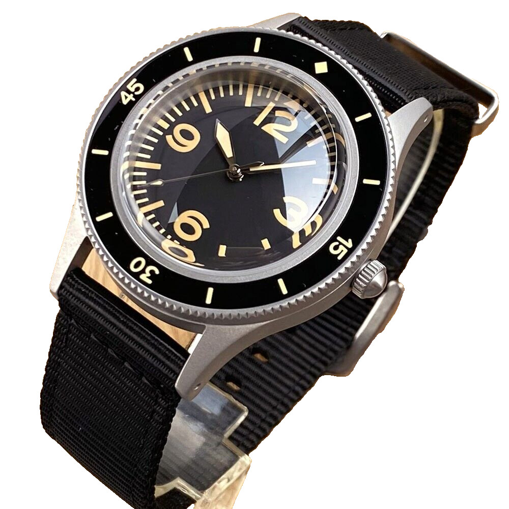 20ATM Diver 40mm Sapphire Glass NH35A 120 Clicks Aviator 50-Fathoms Mens Watch