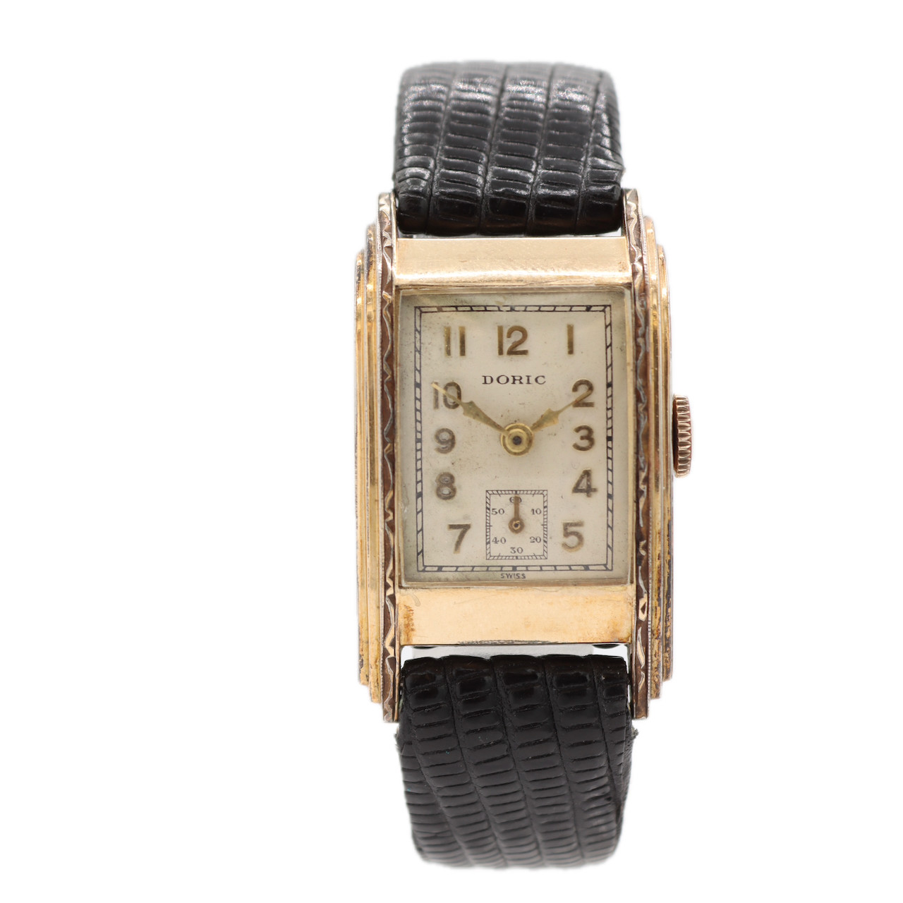 Vintage Doric Rite Angle Art Deco Men’s Mechanical Wristwatch Swiss 10k RGP
