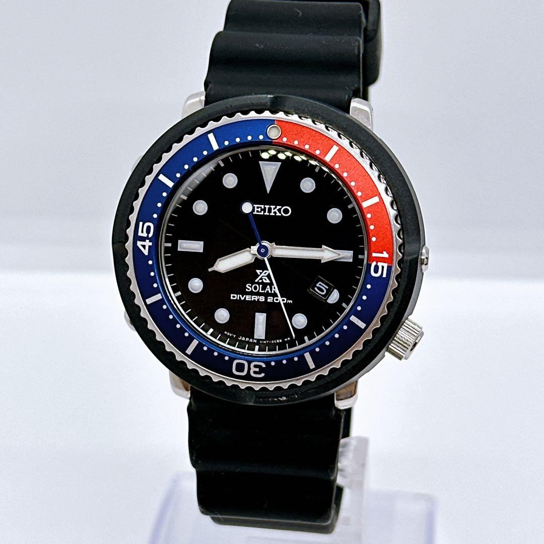 Seiko Prospex Solar Diver’s Men’s Watch Pepsi confirmed working