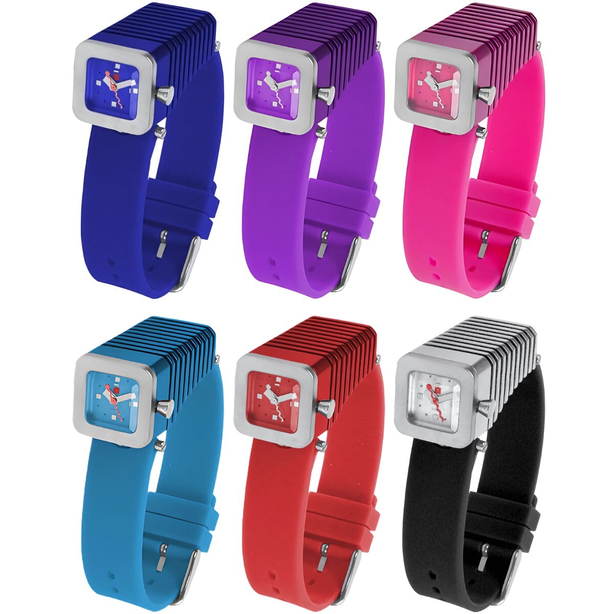 Kool Time 5th Dimension Cube Watch – Unisex Funky Crazy Fashion – Silicone Band