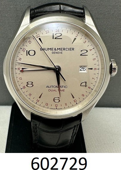 Baume & Mercier Clifton Dual Time Champagne Men’s Watch – 65730