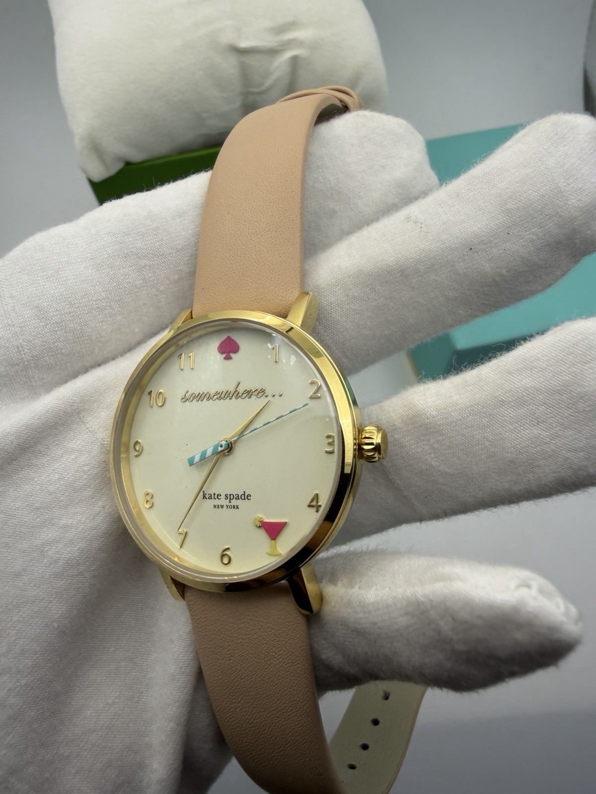 Kate Spade 1YRU0484 Metro Vachetta 5 O’Clock Somewhere Women’s Leather Watch