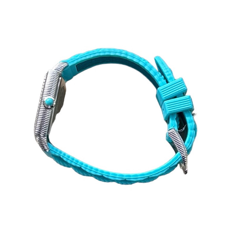 NEW Judith Ripka Mother of Pearl Turquoise Silcone Band Watch