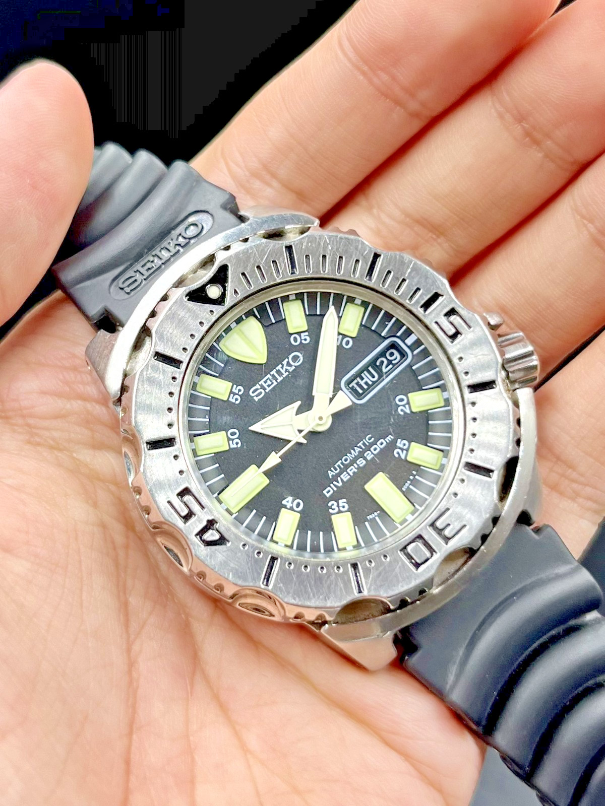 RARE Vintage Seiko Prospex First Gen “Monster” Automatic Dive Watch 7S26-0350