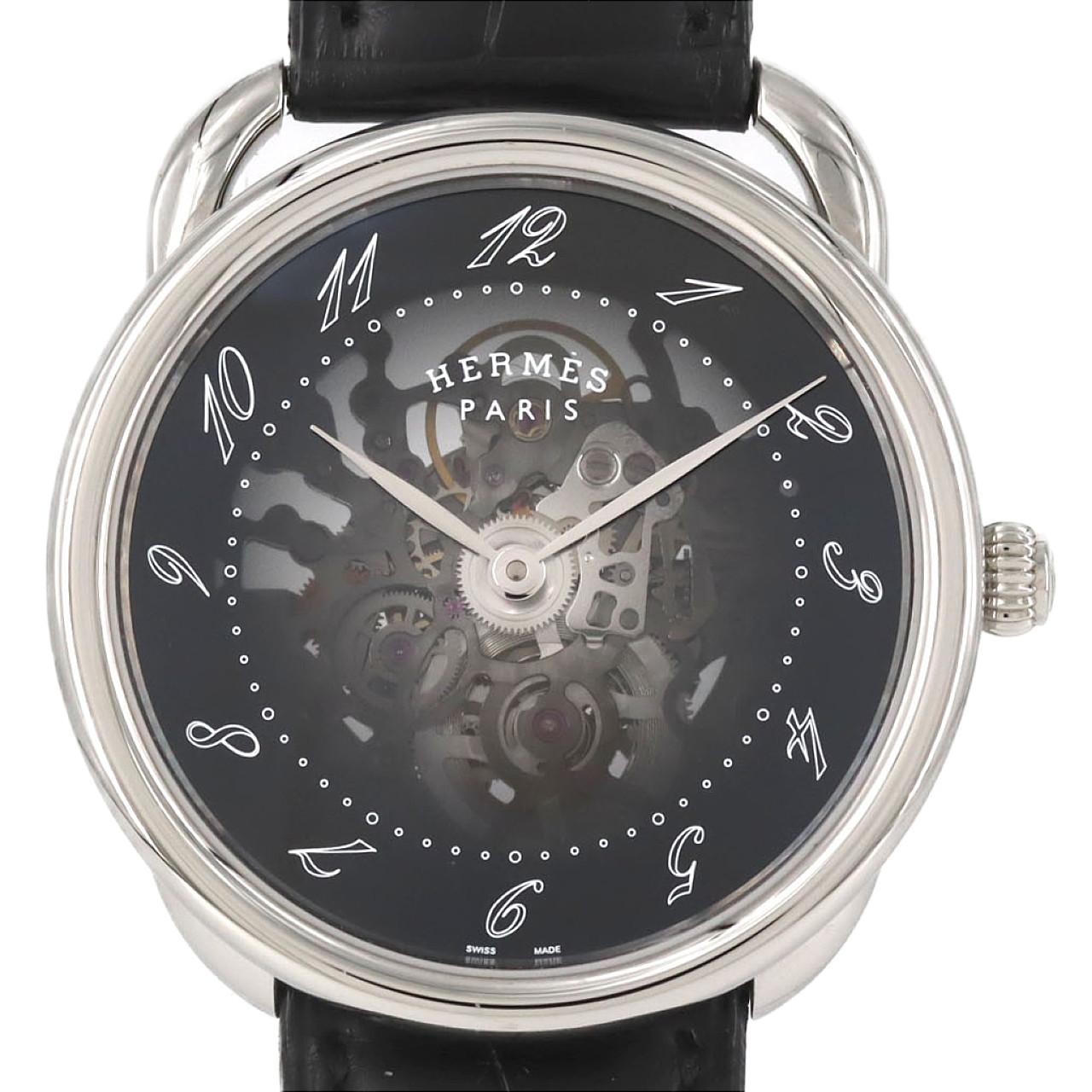 Authentic Hermes Arceau AR2.710 Stainless Steel Mechanical Automatic Watch #…