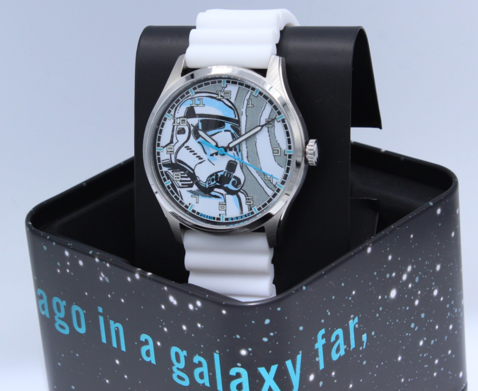 NEW AUTHENTIC FOSSIL STAR WARS STORMTROOPER WHITE SILICONE MEN’S SE1108 WATCH