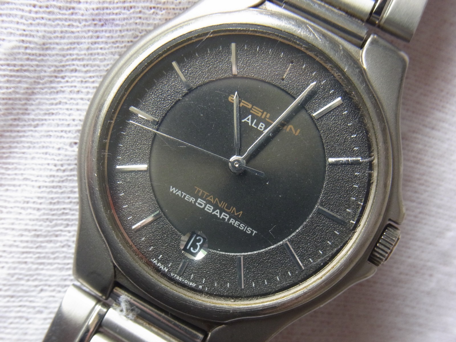SEIKO EPSILON ALBA TITANIUM V732-0100 MENS QUARTZ WATCH 5 BAR WORKING