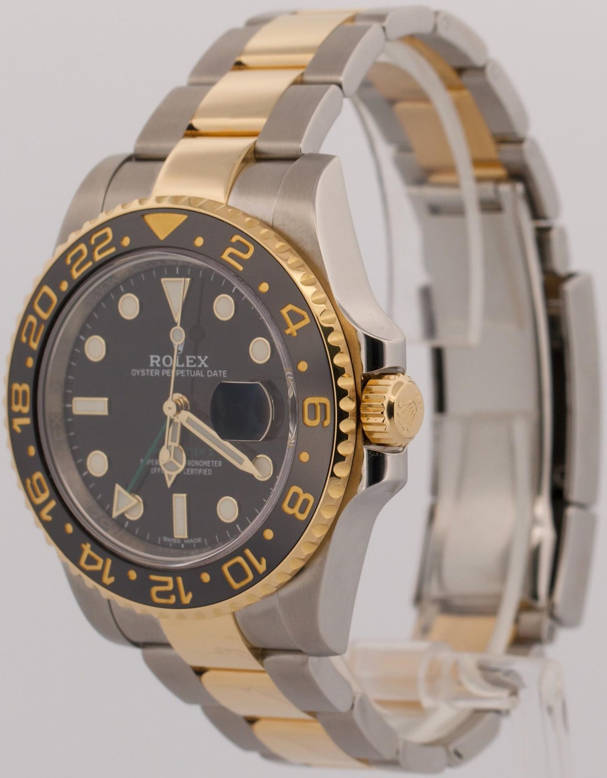 2018 PAPERS Rolex GMT-Master II BLACK Ceramic 18K Gold Steel 40mm 116713 LN BOX
