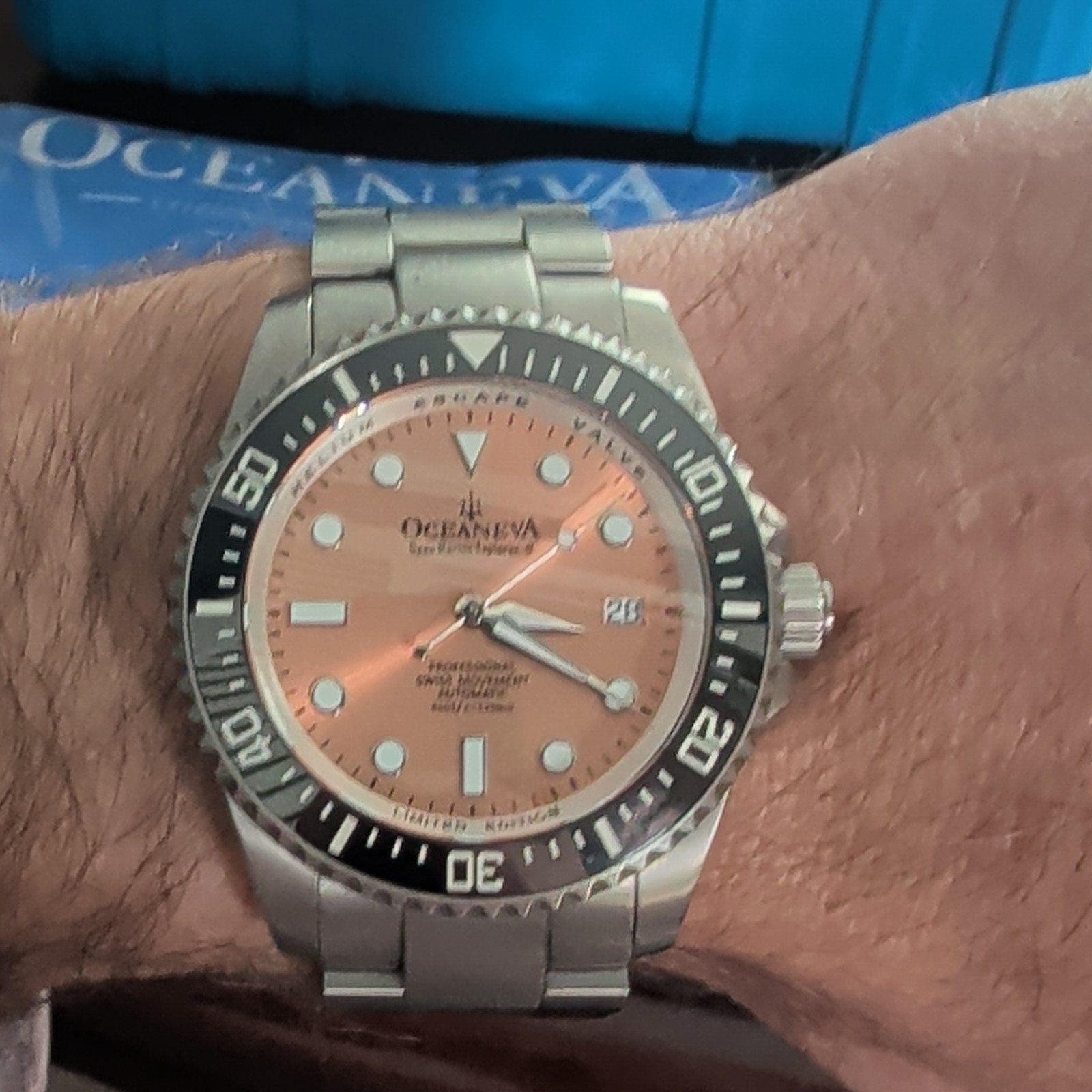 Oceaneva Deep Marine Explorer II Auto Swiss Titanium 1250m Orange 45mm Box