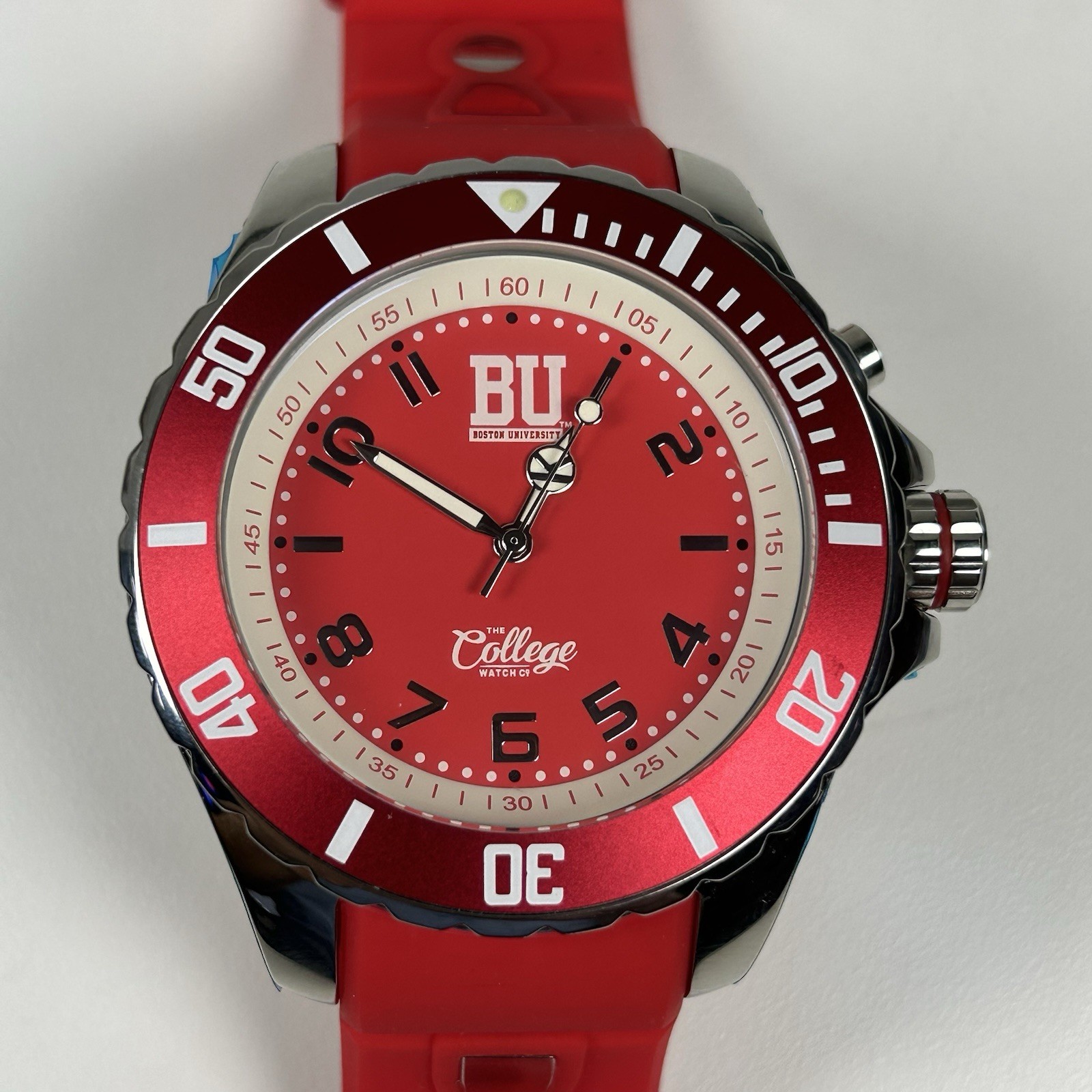 Boston Terriers BU KYBOE The College Watch Company Men’s New Batteries 48mm